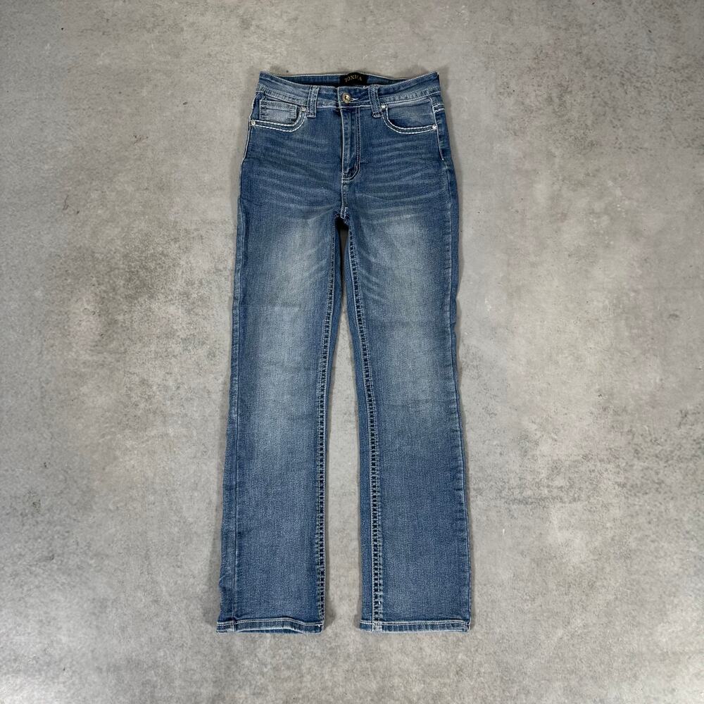Straight Mid Rise Toxica Light Stretch Womens Jeans Size: 5